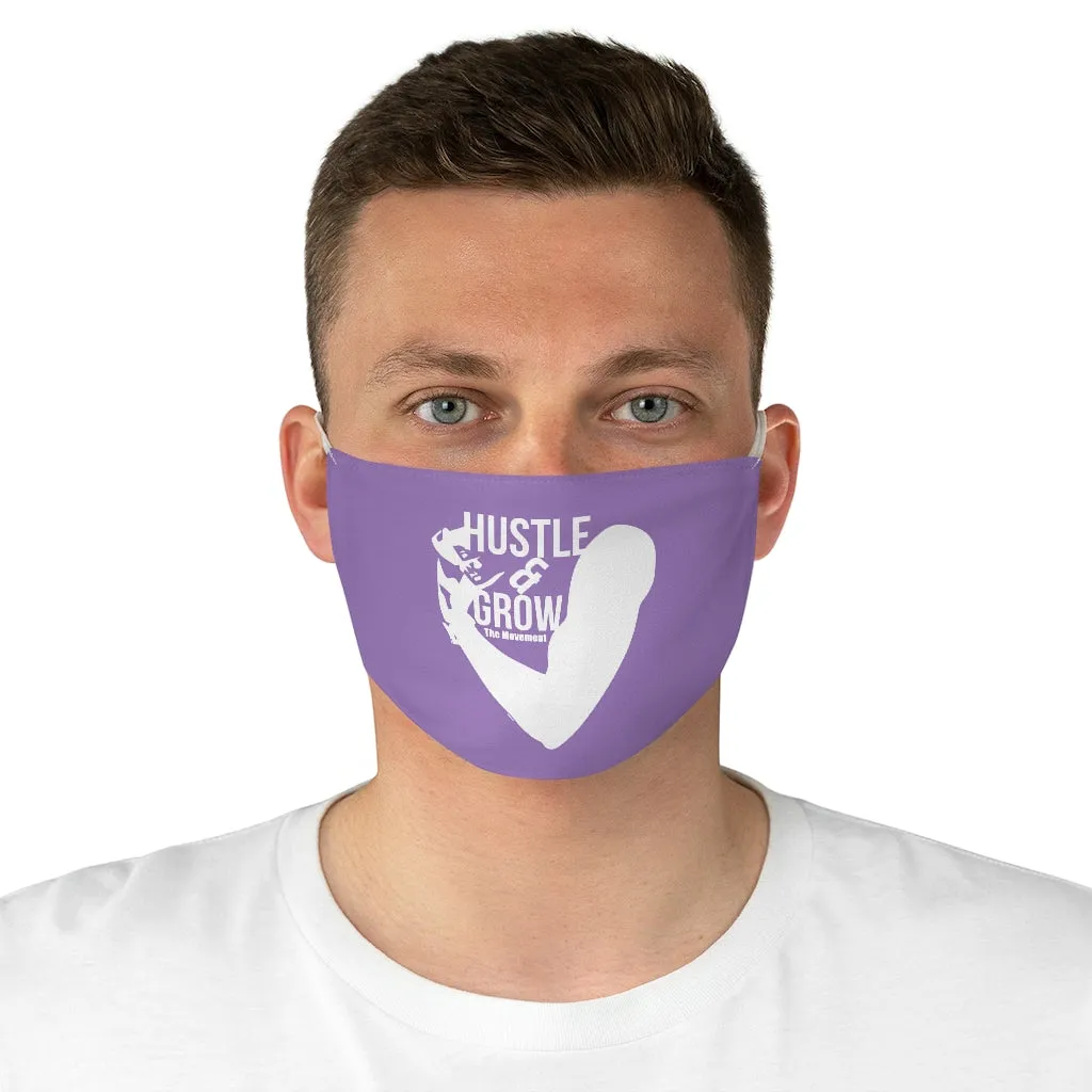 Hustle & Grow Fabric Face Mask (Light Purple)