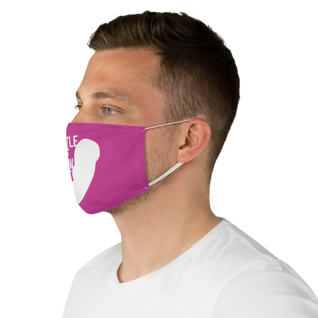 Hustle & Grow Fabric Face Mask (Pink)