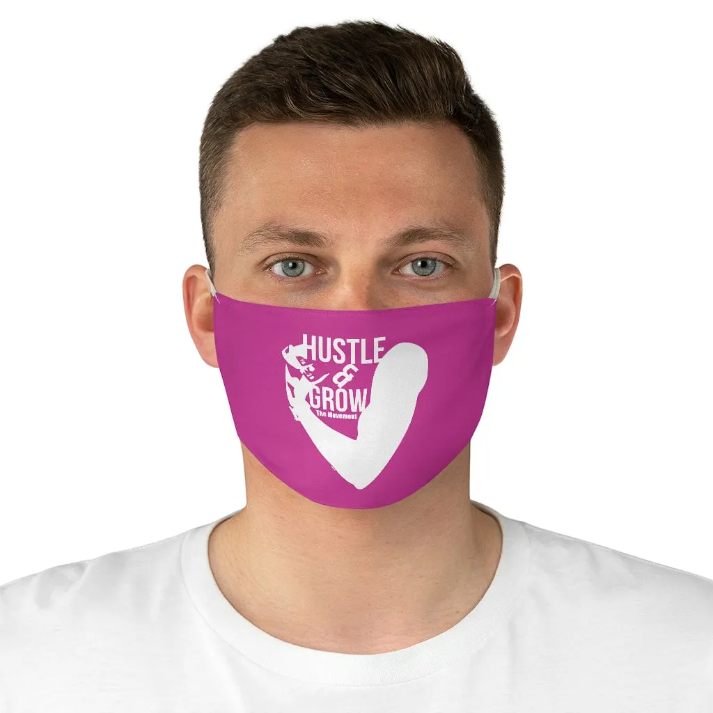 Hustle & Grow Fabric Face Mask (Pink)