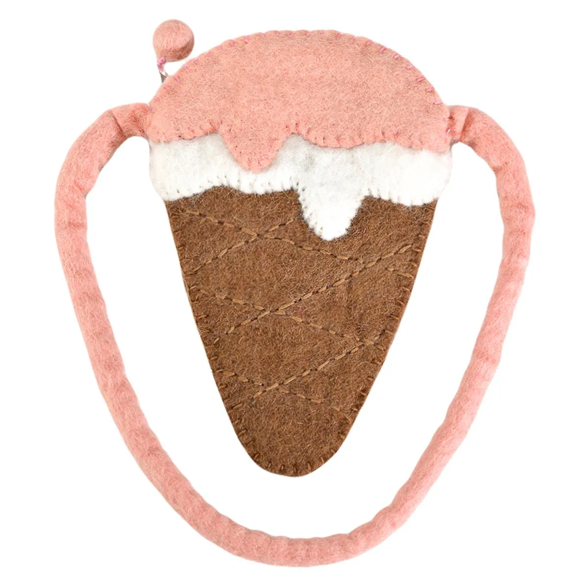 Ice Cream with Cone Shaped Short Handle Bag