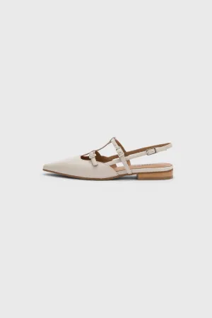 JANE STRAPS BALLERINA SHOES - STONE