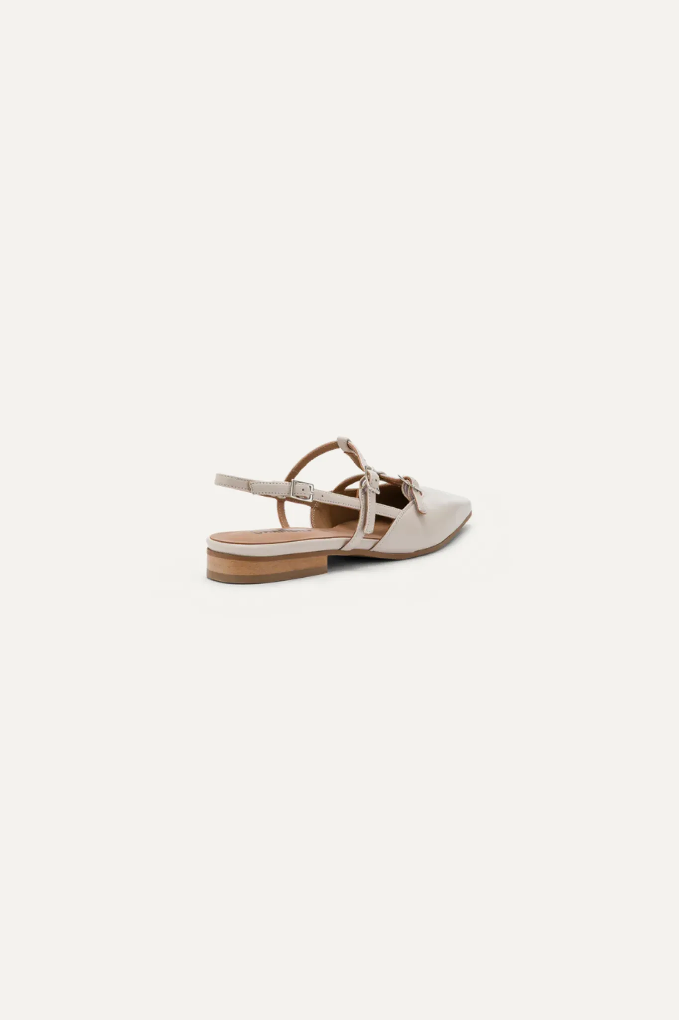 JANE STRAPS BALLERINA SHOES - STONE
