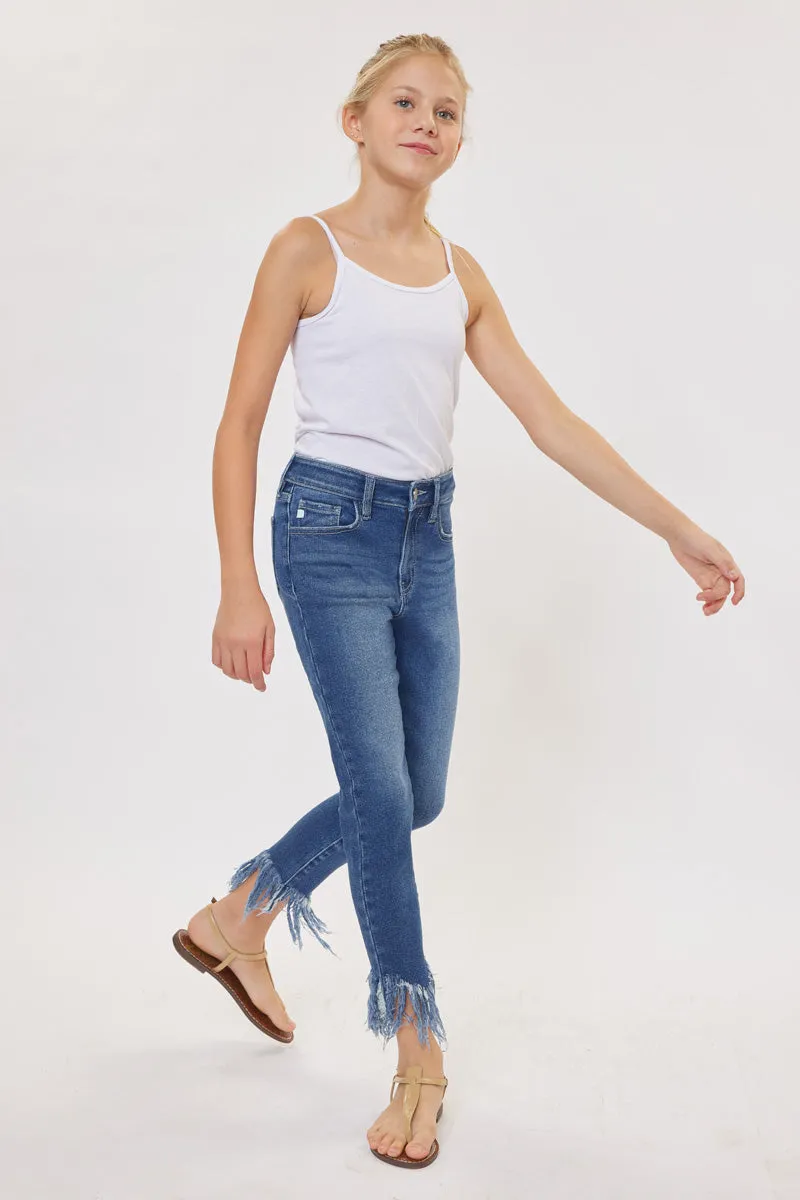 Junnie High Rise Ankle Skinny Kid Jeans