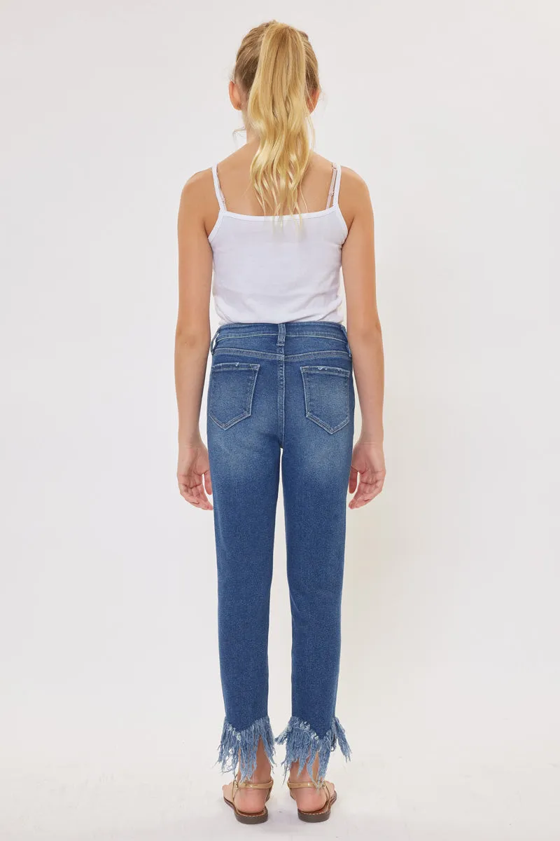 Junnie High Rise Ankle Skinny Kid Jeans