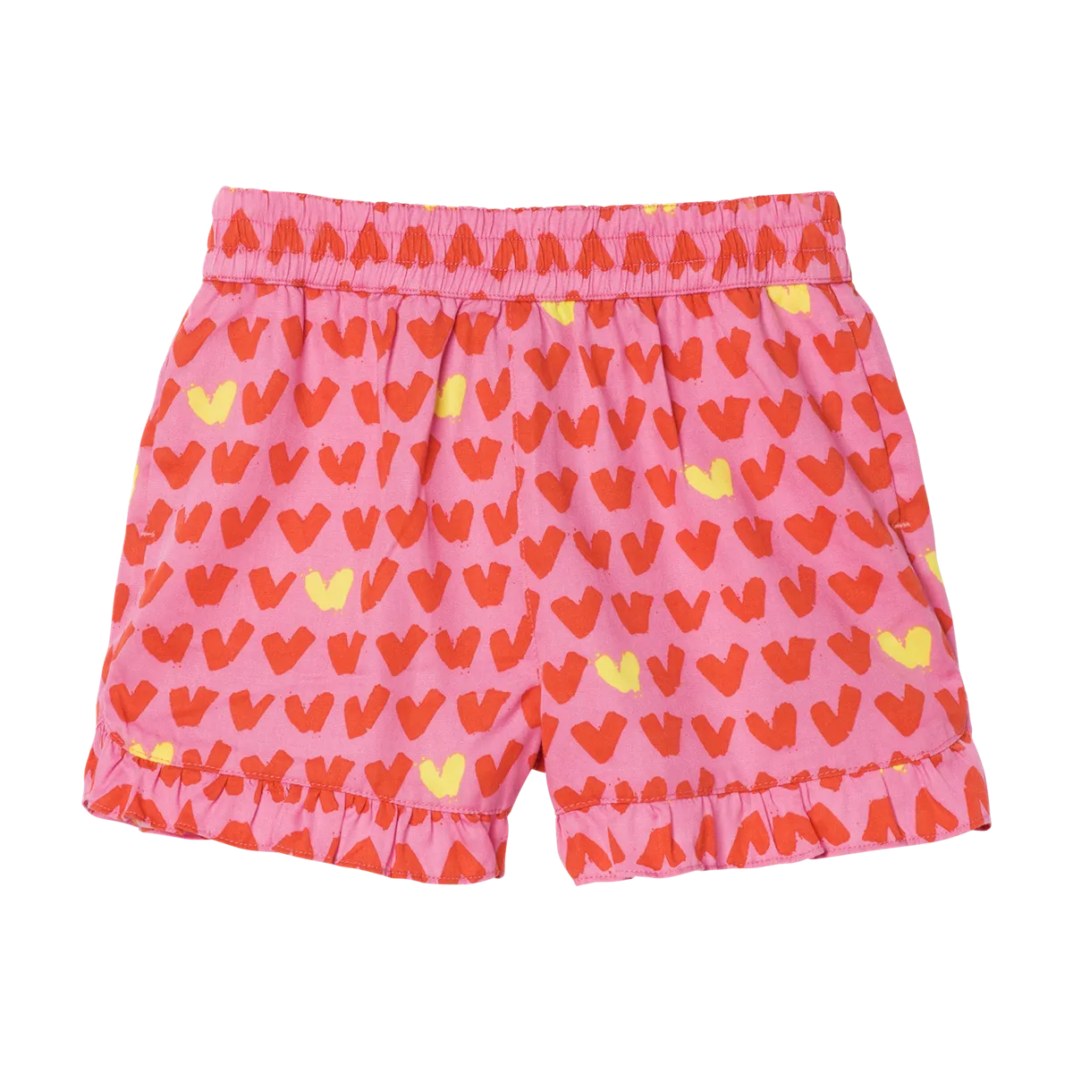 KID GIRL HEARTS TWILL SHORTS,PINK