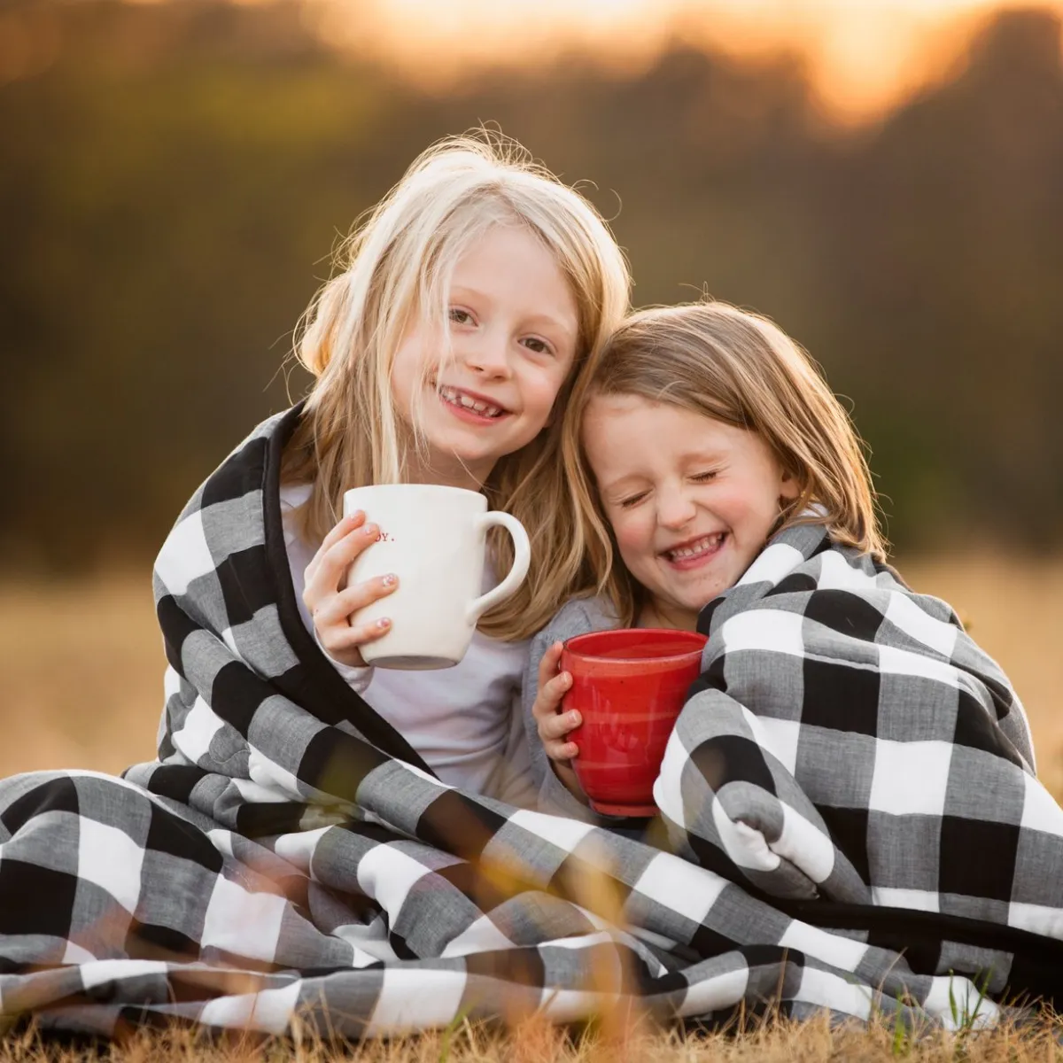 Kids Bunk Quilt & Sham - Black and White Buffalo Check