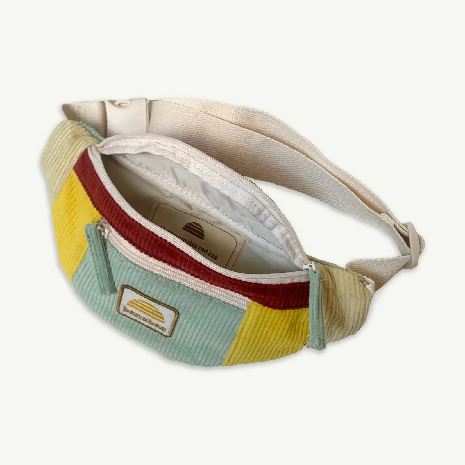 Kids Corduroy Splice Eco Belt Bag - Primary