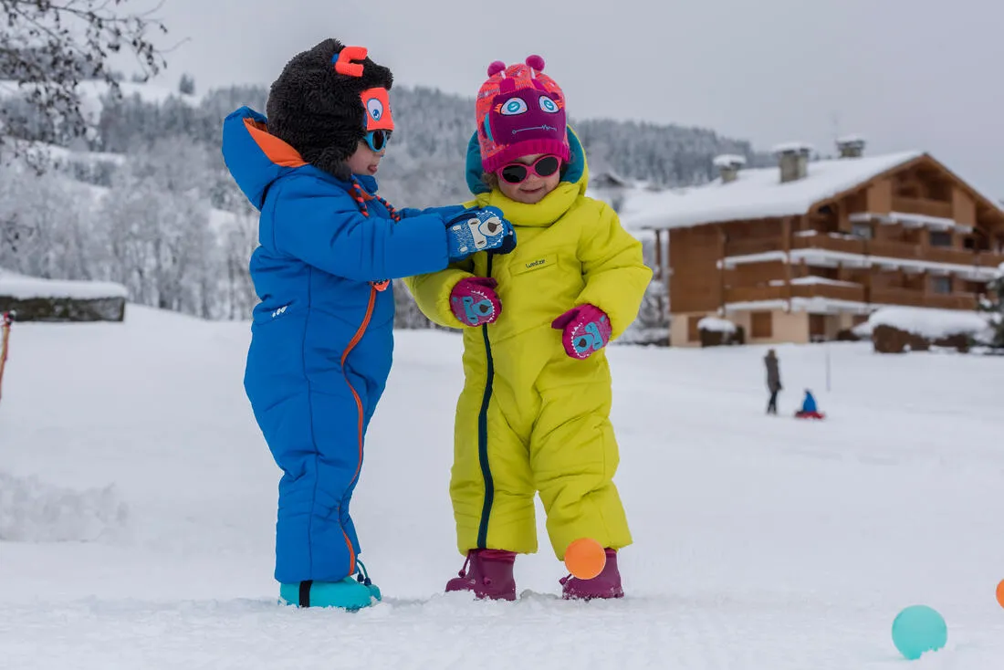Kid's Peruvian Skiing Hat Robot - Grey