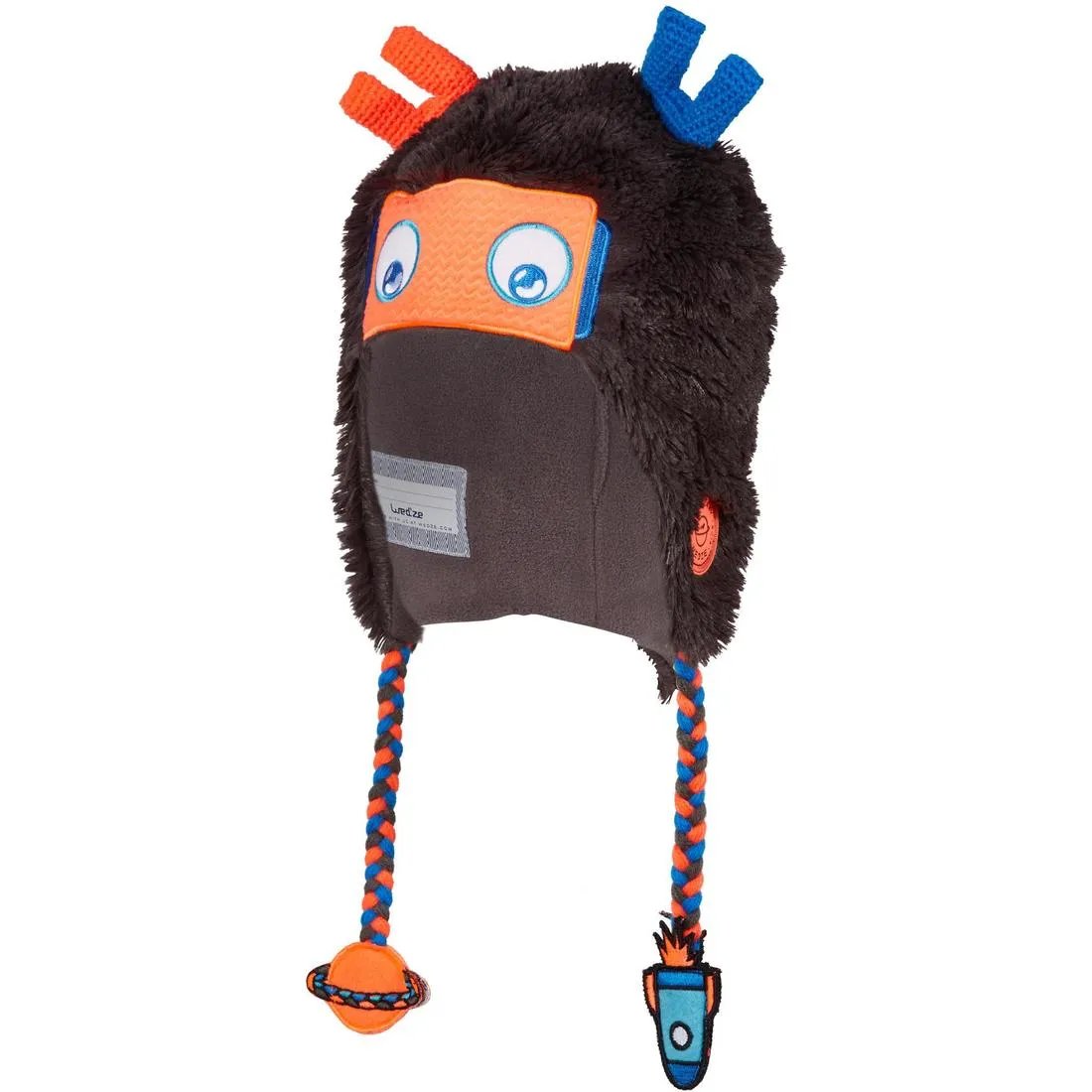 Kid's Peruvian Skiing Hat Robot - Grey