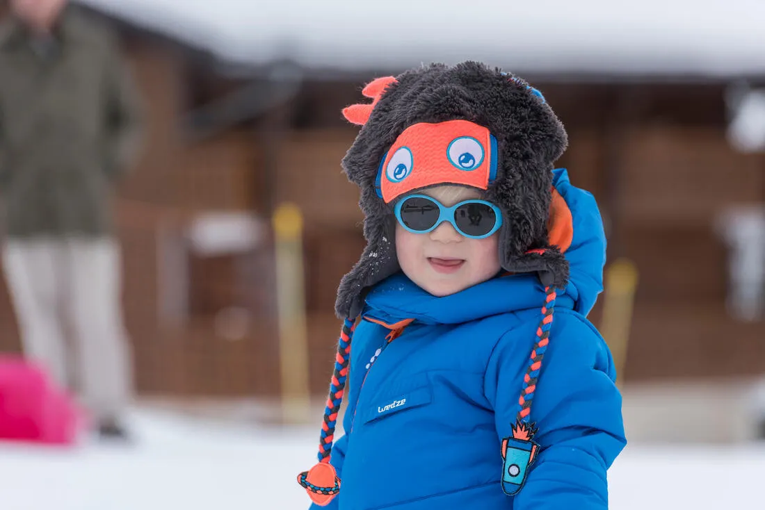 Kid's Peruvian Skiing Hat Robot - Grey
