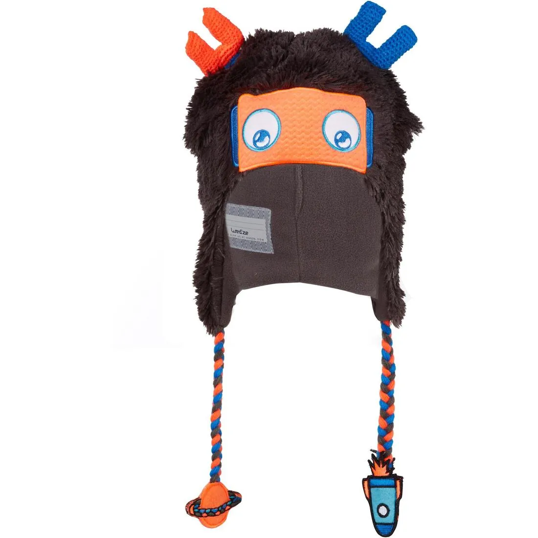 Kid's Peruvian Skiing Hat Robot - Grey