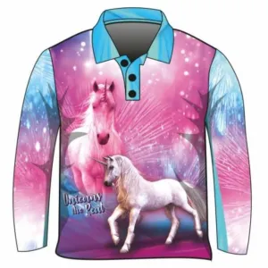 Kids | Unicorns are Real Pink Fishing Shirt ★Pre-Order★