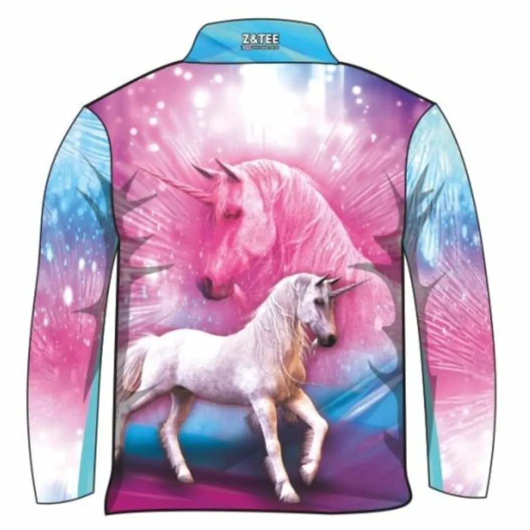 Kids | Unicorns are Real Pink Fishing Shirt ★Pre-Order★