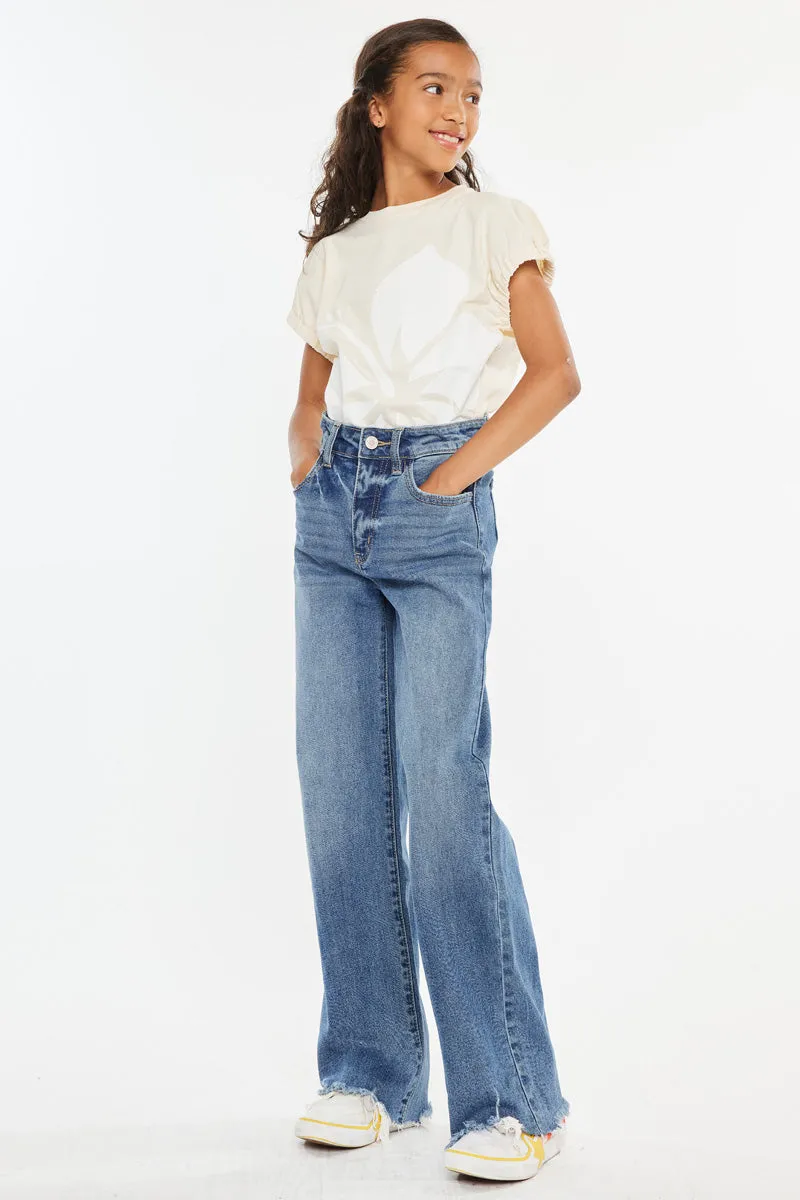 Kitty  High Rise Mini Straight Leg Kid Jeans
