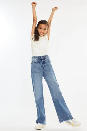 Kitty  High Rise Mini Straight Leg Kid Jeans