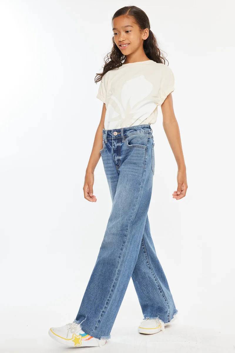 Kitty  High Rise Mini Straight Leg Kid Jeans