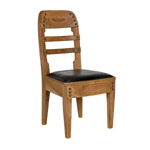 Laila Chair, Teak with Leather