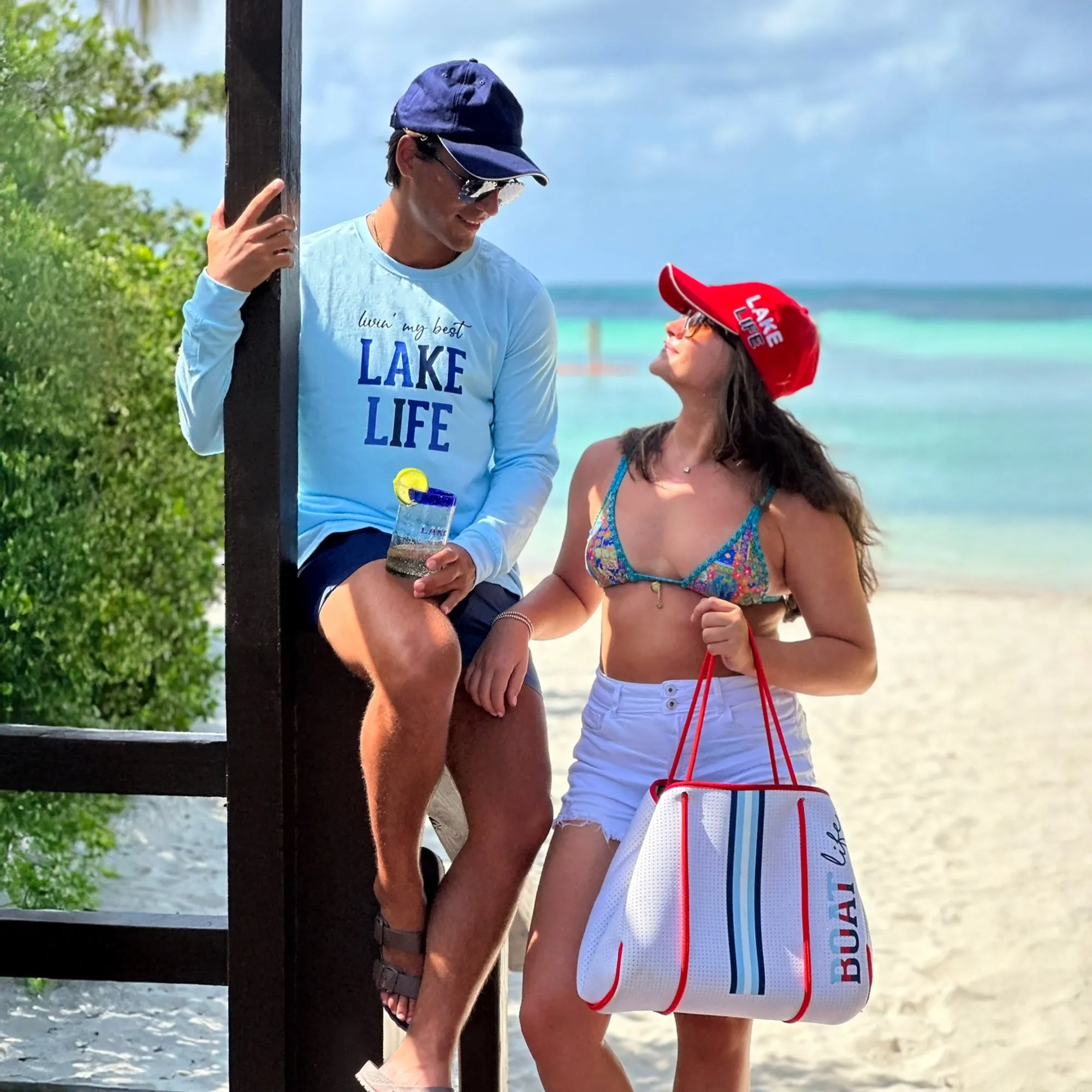Lake Life Red Adjustable Hat