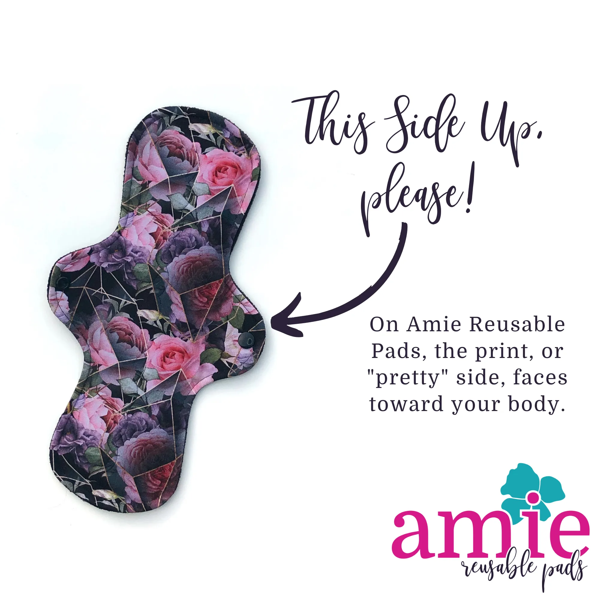 Light Absorbency Reusable Pads: Peonies