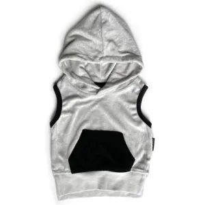 Little Bipsy Terry Cloth Sleeveless Hoodie - Monochrome