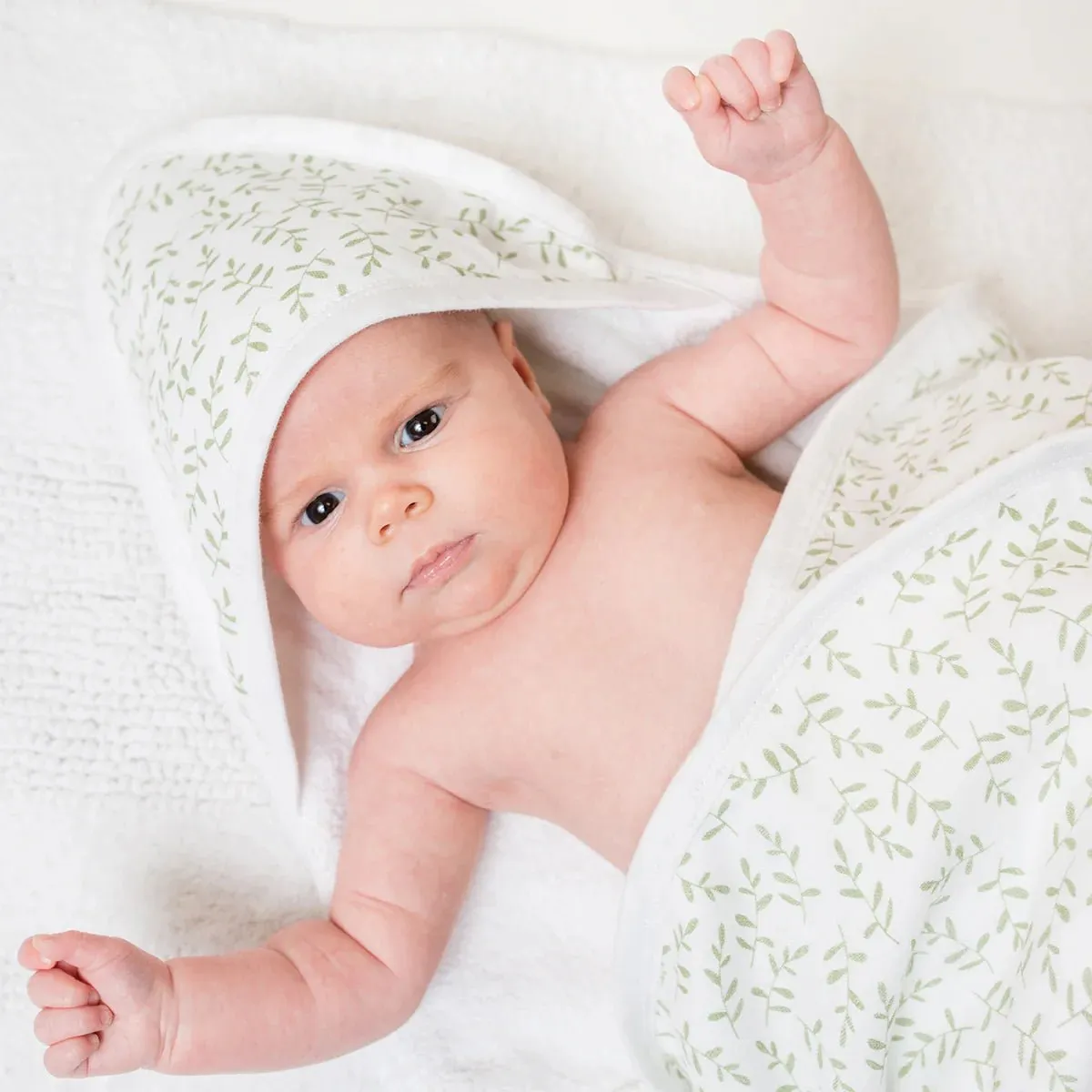 Lulujo Hooded Towel - Greenery