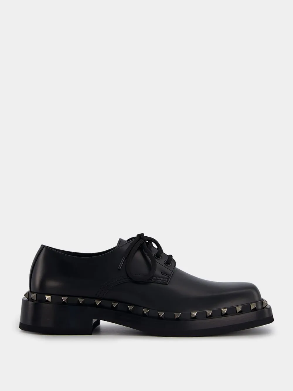 M-Way Rockstud Leather Derby Shoes