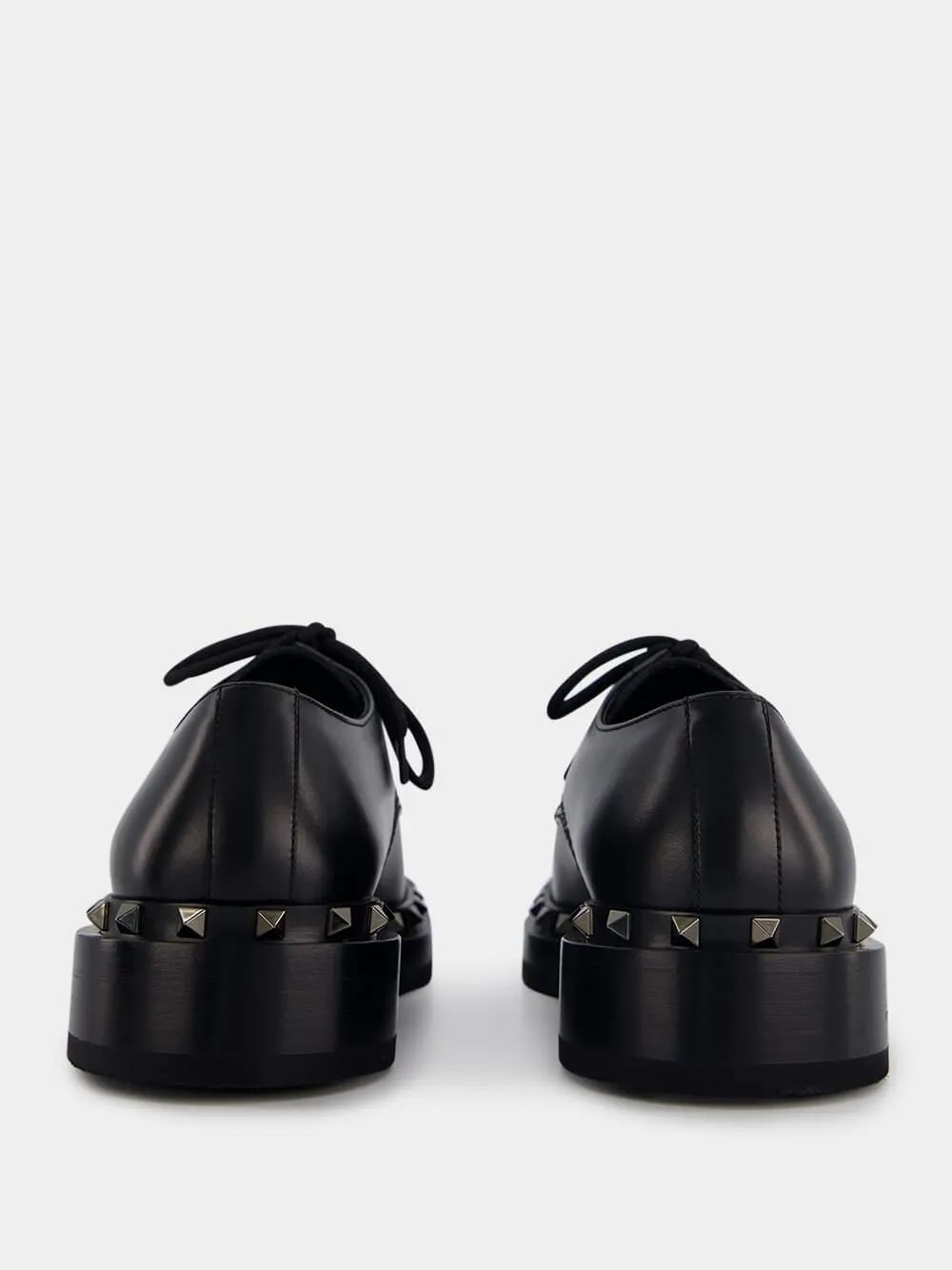 M-Way Rockstud Leather Derby Shoes