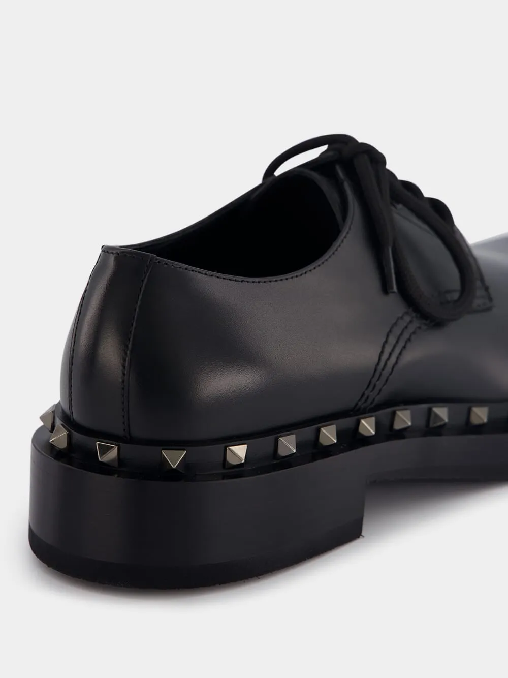 M-Way Rockstud Leather Derby Shoes