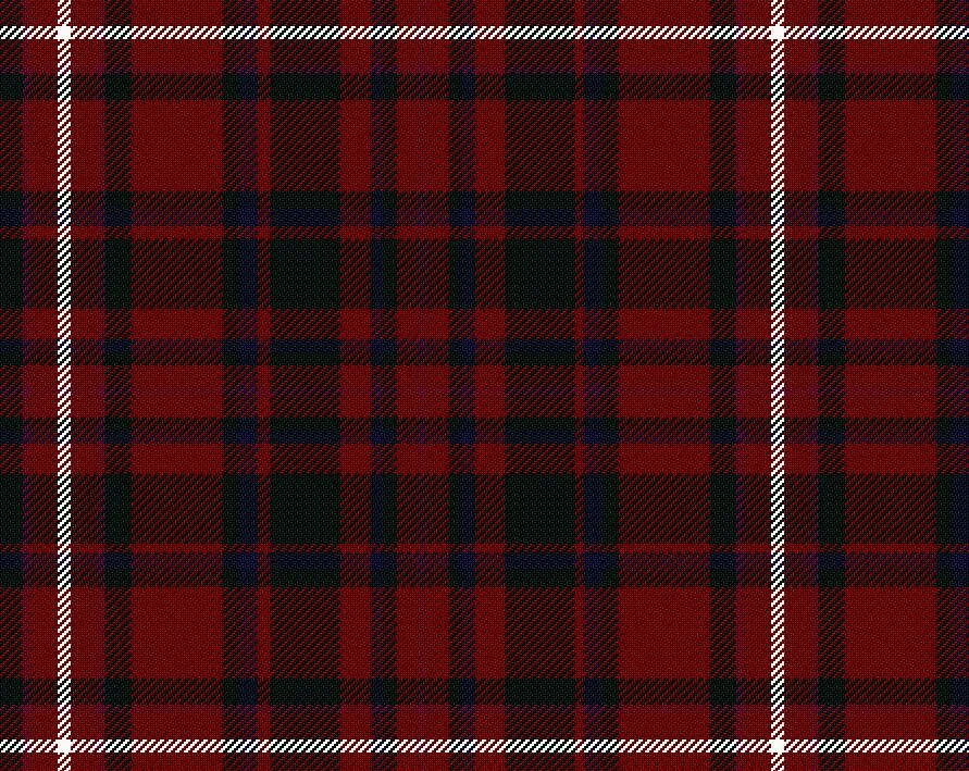 MacKinnon Red Modern Medium Weight 11oz Tartan Cloth