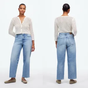 Madewell The Curvy Perfect Vintage Wide-Leg Crop Jean 27