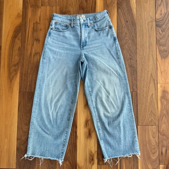 Madewell The Curvy Perfect Vintage Wide-Leg Crop Jean 27