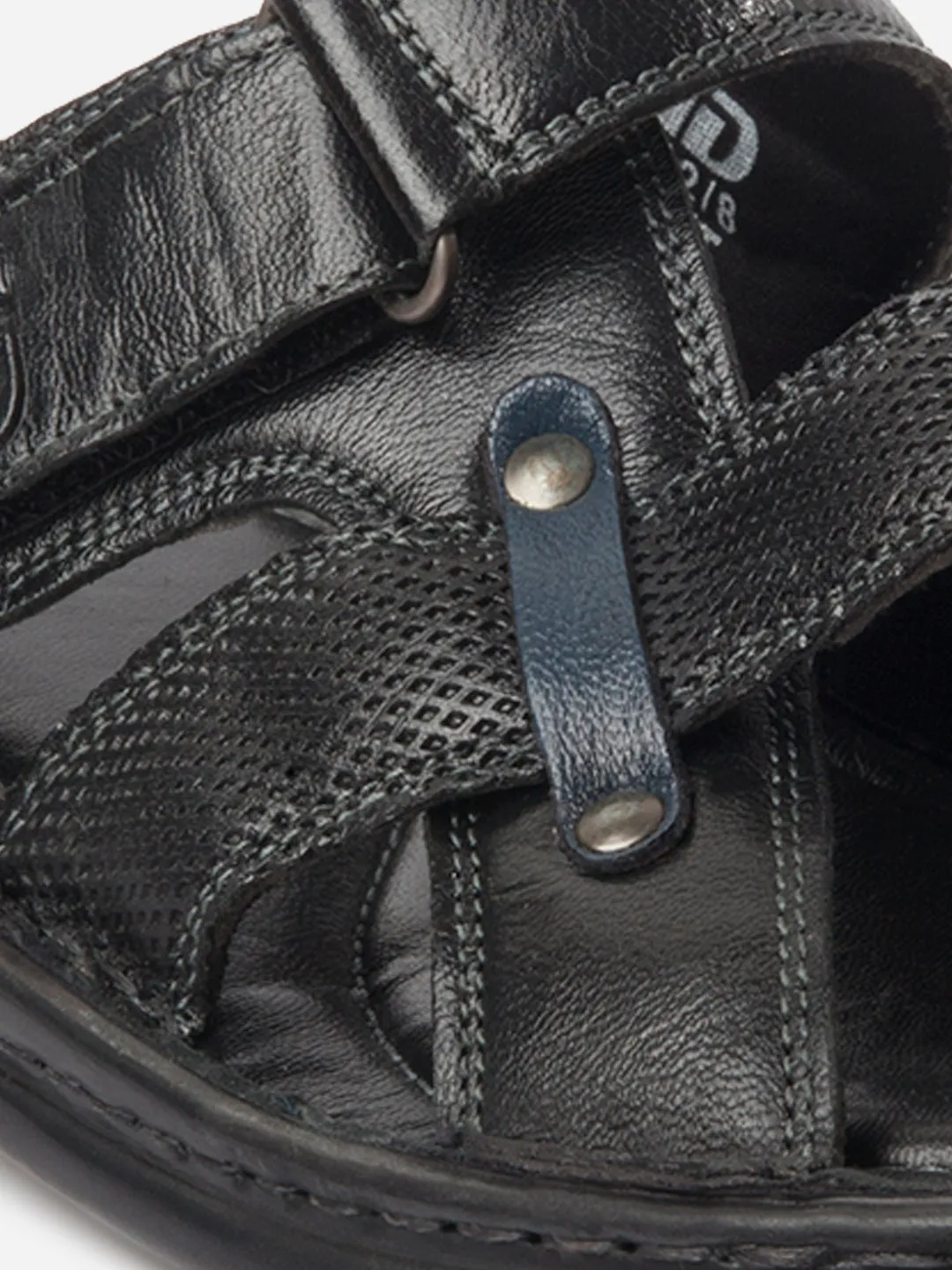 Men's Black Cross Strap Sandals (ID4151)