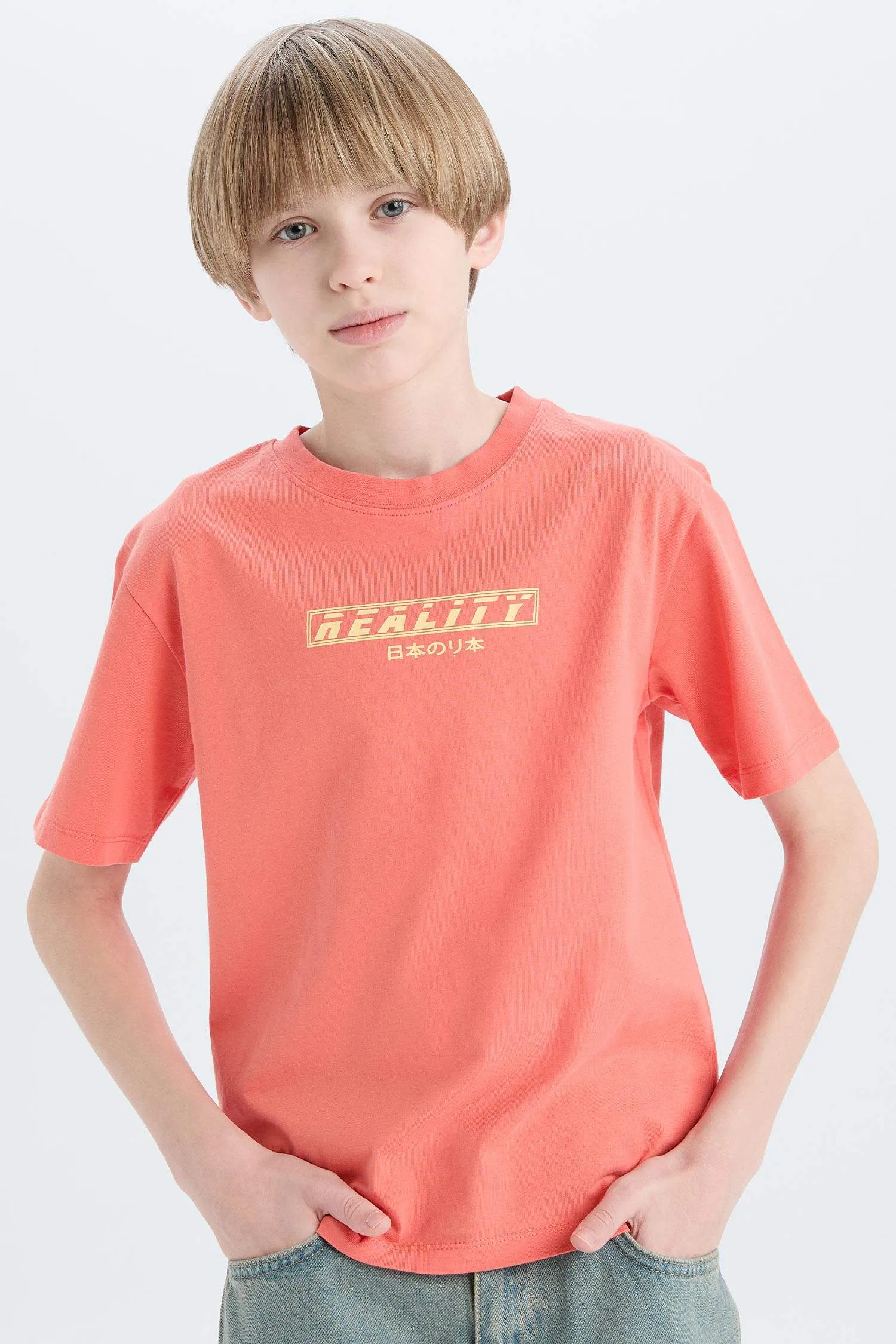 Men's Children's Bicycle Collar Back Printed Short Sleeve T-shirt