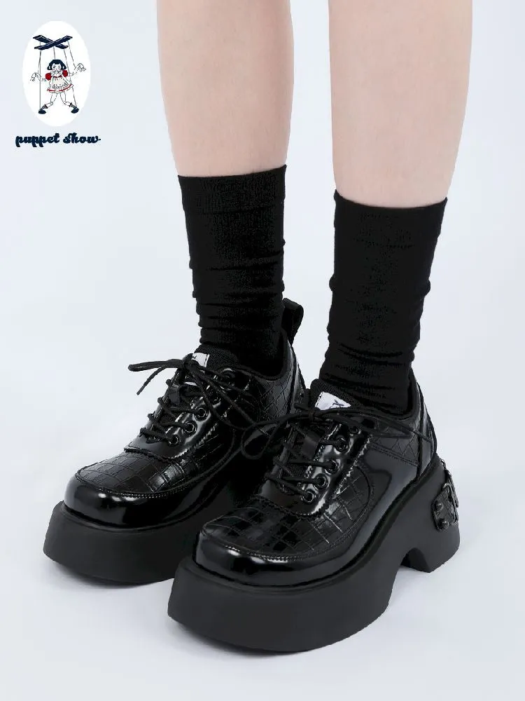 Metal Punk Style Small Leather Shoes【s0000011725】