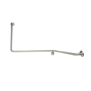 Metlam 90° Flush Mount Wrap Around Grab Rail Modular - Antimicrobial