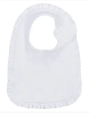Monogrammed Baby Bib With Ruffles