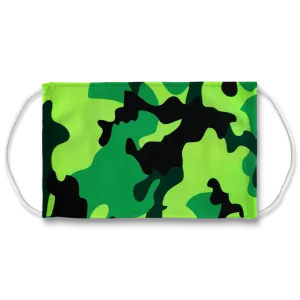 Neon Green Camo Face Mask