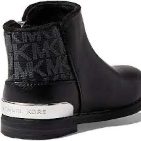 NEW in Box Michael Kors Emma Theodore Boots MK logo Black 11 Toddler 11T  Gift