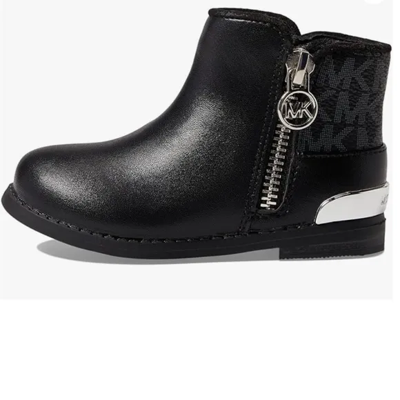 NEW in Box Michael Kors Emma Theodore Boots MK logo Black 11 Toddler 11T  Gift
