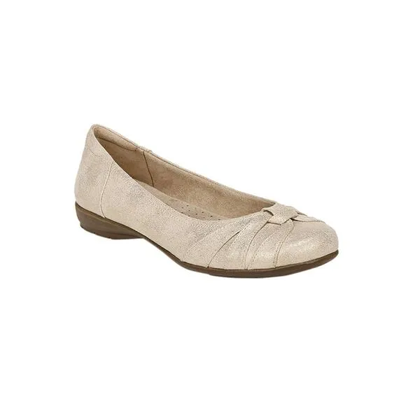 NEW SOUL Naturalizer Gift Ballet Flat Gold Knit 9.5