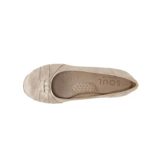 NEW SOUL Naturalizer Gift Ballet Flat Gold Knit 9.5