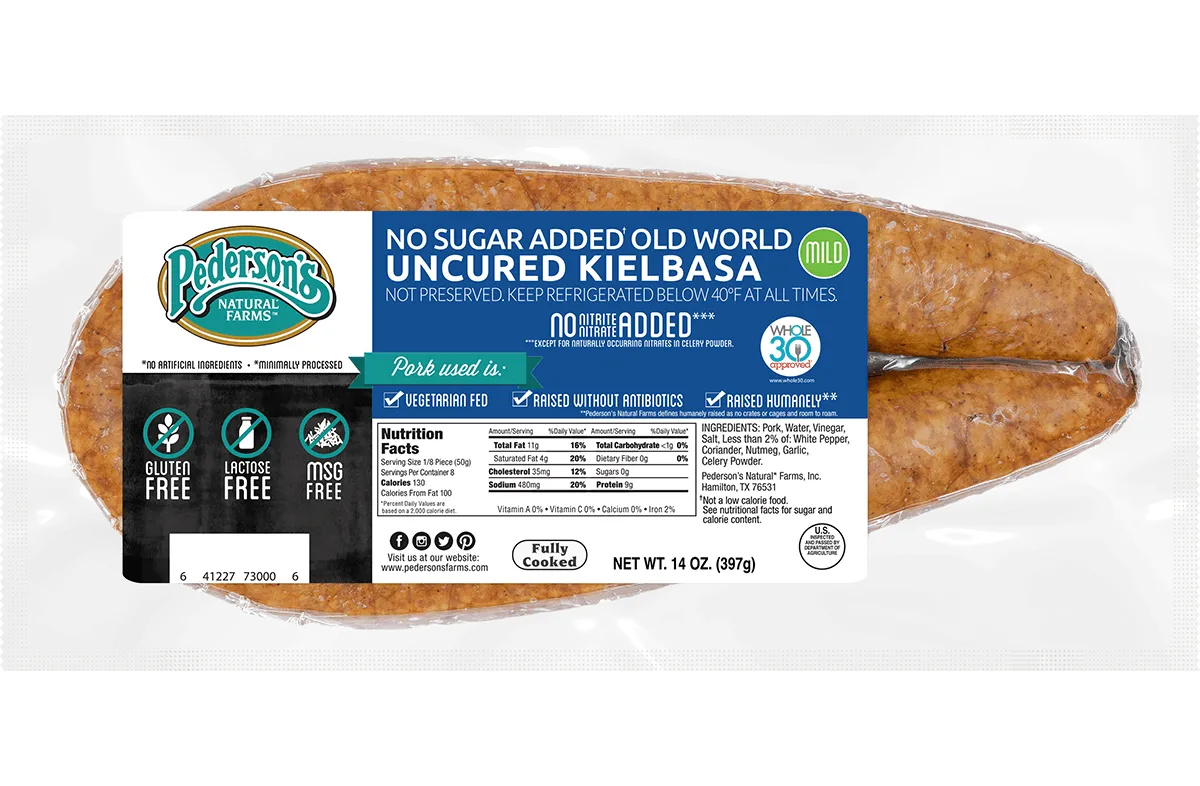No Sugar Added Old World Kielbasa Sausage (4 Pack)