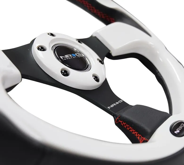 NRG RST-001WT 320mm White Reinforced Racing Steering Wheel