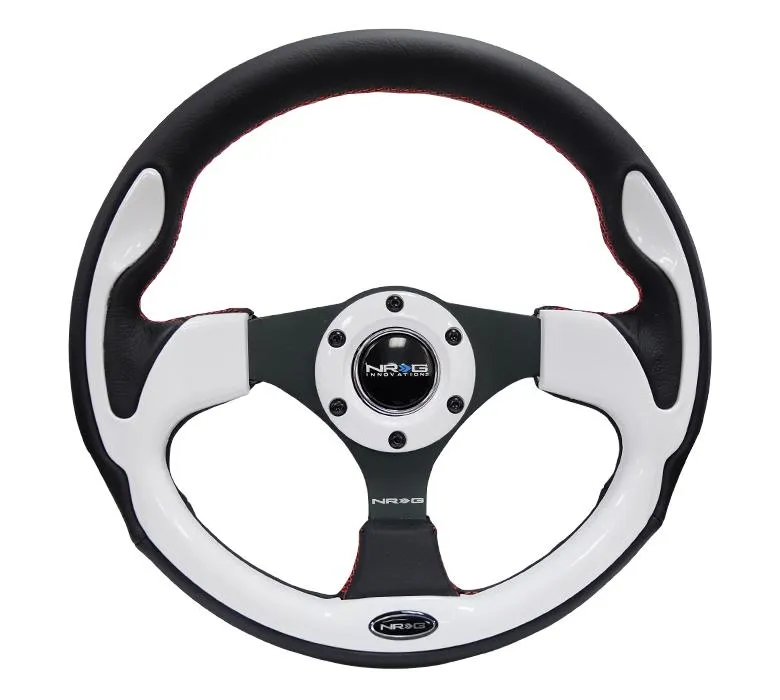 NRG RST-001WT 320mm White Reinforced Racing Steering Wheel