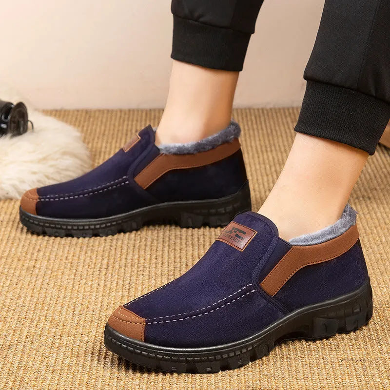 Old Beijing Cloth Shoes One-step Casual Men's Big Cotton Shoes