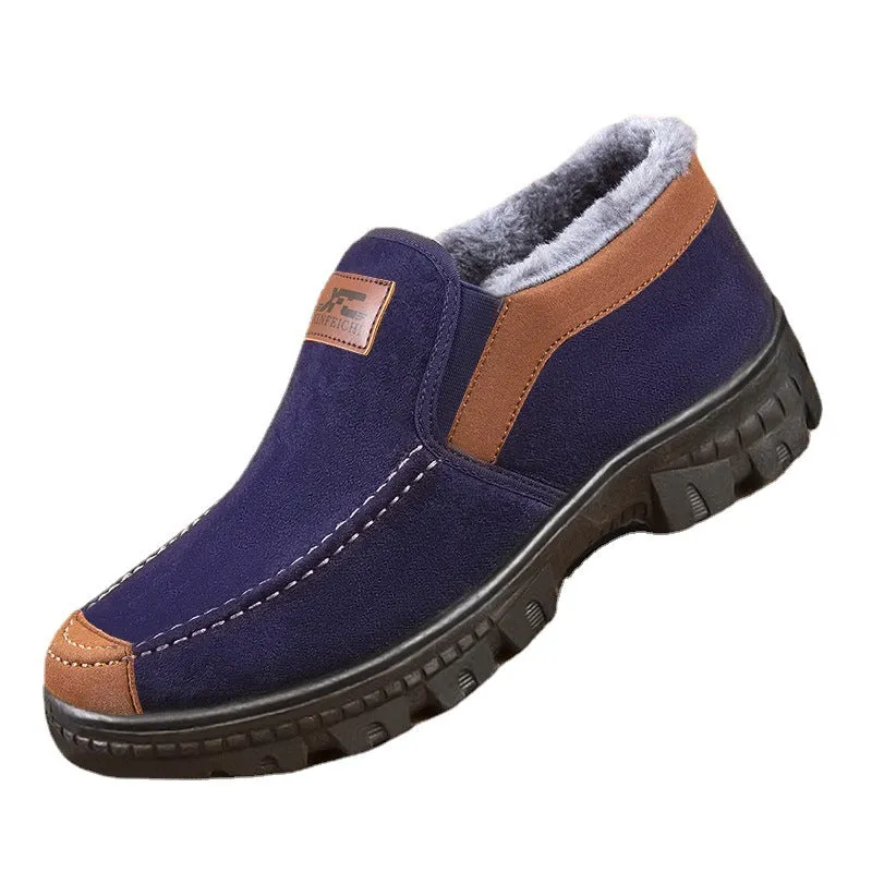Old Beijing Cloth Shoes One-step Casual Men's Big Cotton Shoes