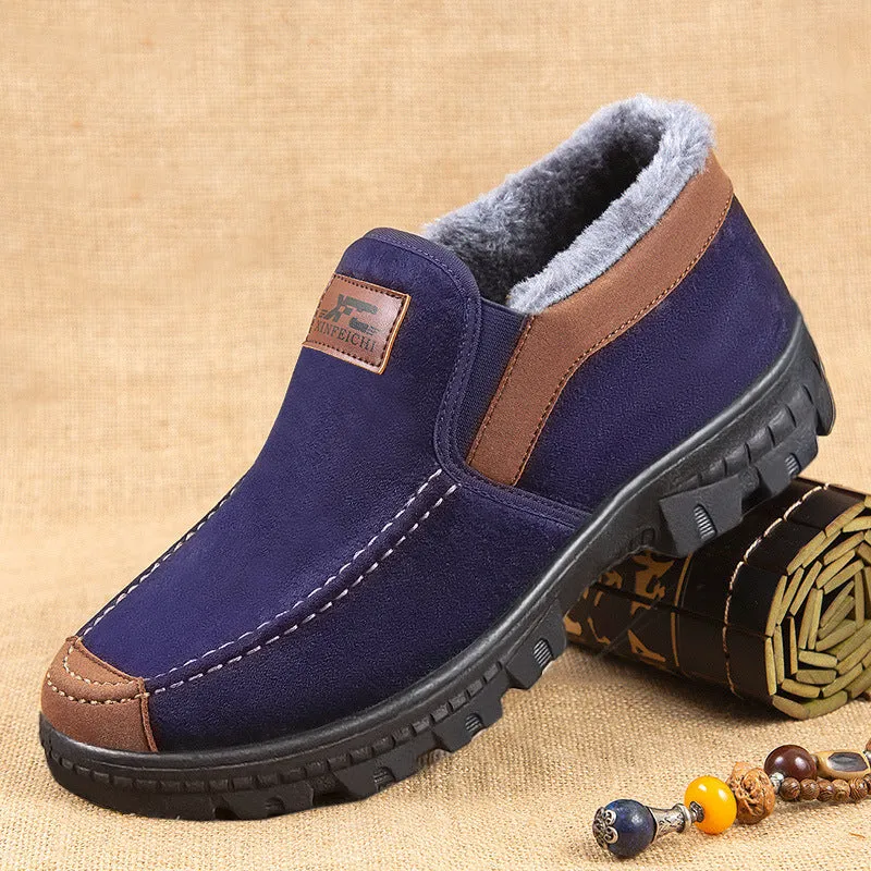 Old Beijing Cloth Shoes One-step Casual Men's Big Cotton Shoes