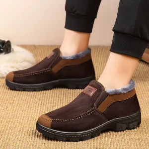 Old Beijing Cloth Shoes One-step Casual Men's Big Cotton Shoes