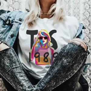 Par. Tees Taylor Swift 1989 Concert Tee White