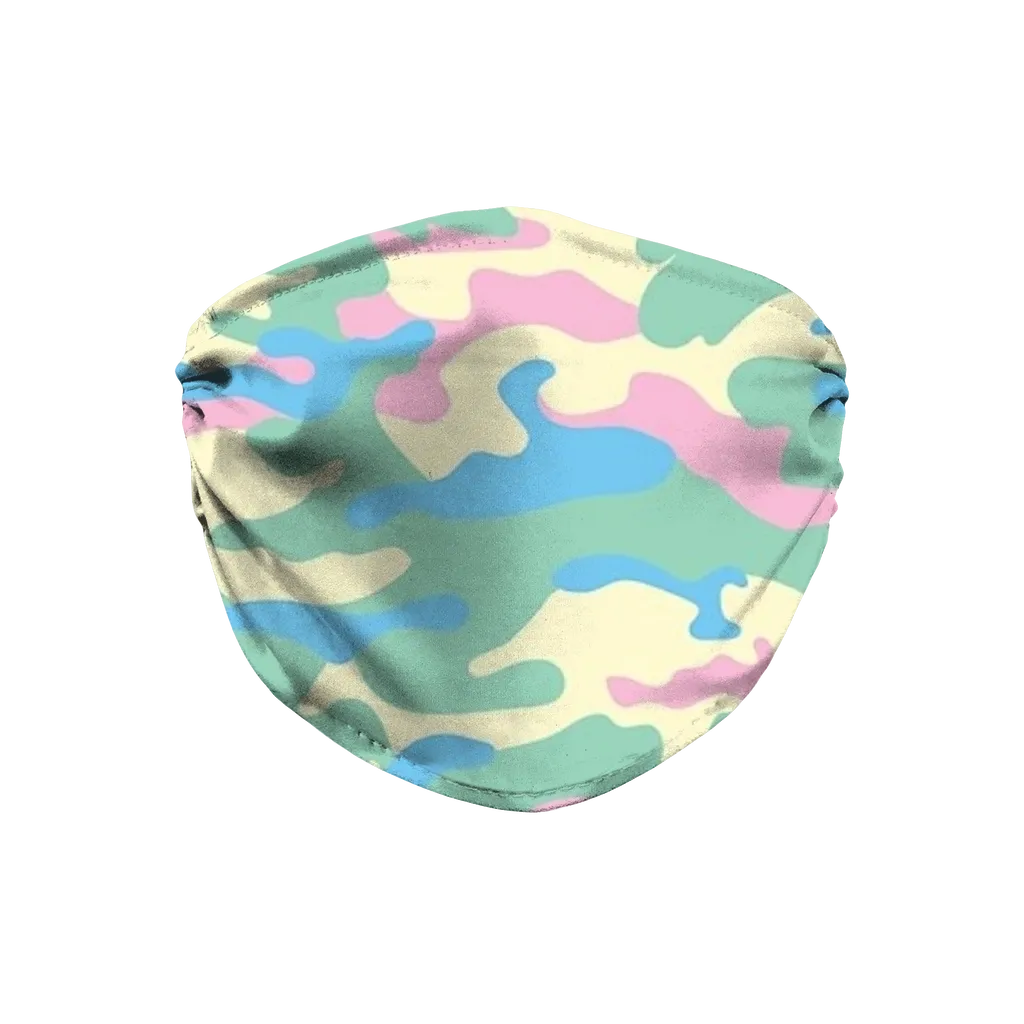 Pastel Camo Face Mask